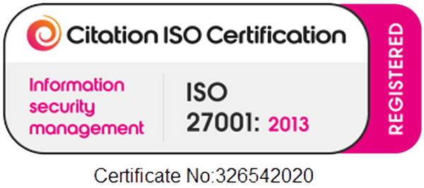 Citation ISO Certification ISO 27001
