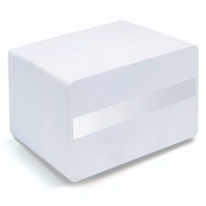 Blank white plastic cards with a white signature panel - PVC1-SIG - Pack of 100