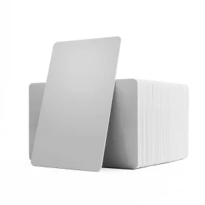 Grey coloured cards with solid core coloured edges - PVC1-GYS - Pack of 100